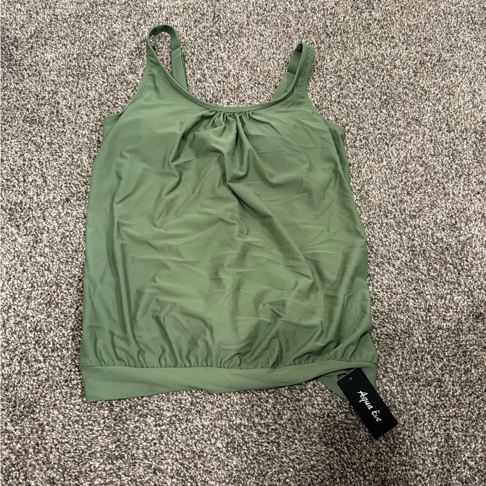 Aqua Eve Green Swim Tankini Top